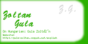 zoltan gula business card